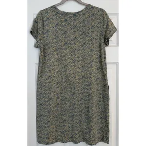Toad‎ & Co Dress Windmere II Womens M Blue/Yellow Floral Organic Eco Stretch thumbnail 2