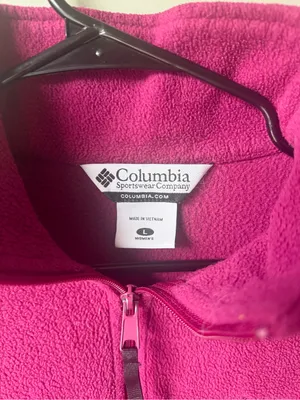 Columbia Fleece Vest Women’s Large Full Zip Pink Outdoor Hiking Layer thumbnail 4