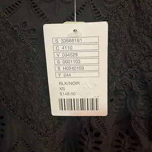 Anthropologie Fleur Wood Black Lace Top with 3/4 Sleeves, NWT thumbnail 3
