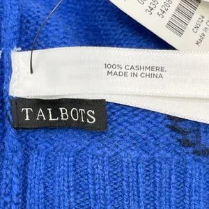 Talbots Cashmere Polka Dot Beanie Hat OS Blue Soft Warm Cozy Preppy Indie Winter thumbnail 7