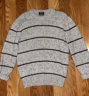 Chunky Striped Sweater Gray Size M thumbnail 1