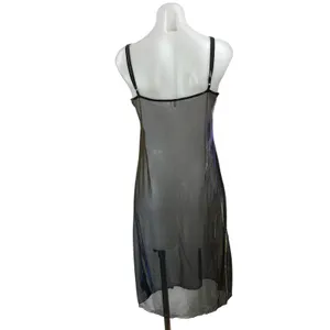 Urban Outfitters Out From Under Black Sheer Mesh Sleeveless Mini Slip Dress M thumbnail 3