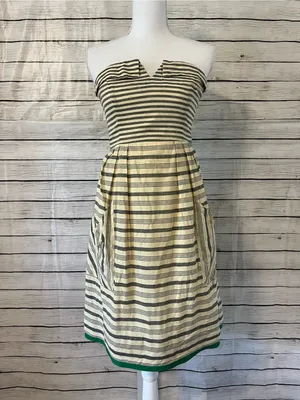 Maeve by Anthropolgie Women’s Changing Stripes Strapless Dress Size 4 thumbnail 6