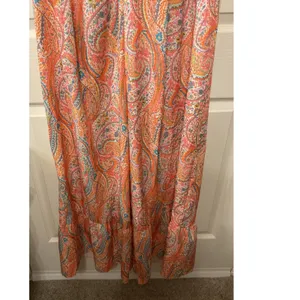 NWOT SHEIN Curve Paisley Boho Wide Leg Jumpsuit Maxi Plus Size Romper , 1XL thumbnail 4