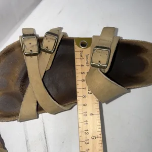 Birkenstock Franca Tan Leather Crisscross Strappy Slides Sandals Size EU 38 N thumbnail 11
