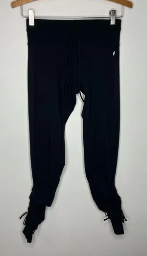 Kyodan black leggings with rouched & tied‎ ankles size small thumbnail 1