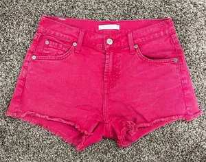 7 For All Mankind Hot Pink Jean Shorts thumbnail 1