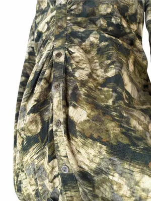 Pilcro Anthropologie ruched camo abstract print‎ dress size 8 thumbnail 5