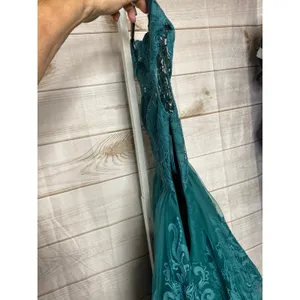 NWT Chi Chi London Teal Green Knee Length Sheath Cocktail Dress XS thumbnail 7