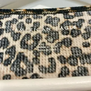 American Eagle Women’s Cheetah Print Crop Top Brown Size Small EUC thumbnail 3
