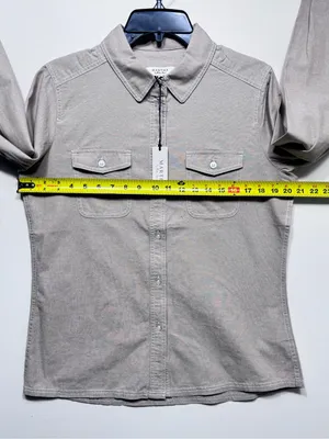Martha Stewart The 2-pocket jean buttom-up shirt NWT size medium thumbnail 3