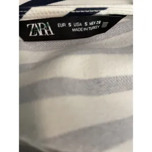 Zara Long Sleeve Blue Stripe Nautical Shirt‎ Gold Buttons Relaxed Size S thumbnail 5