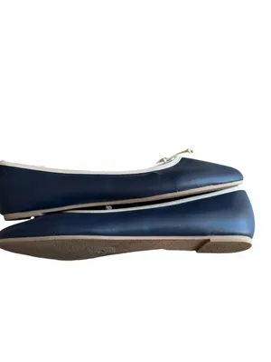 Jack Rogers - Debra Midnight Navy Leather Bow Ballet Flats Sz 9.5 thumbnail 10