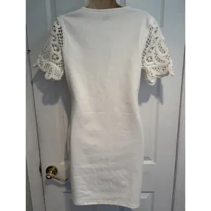 French Connection Mesi Macrame Dress‎ White Size 6 NWT 71HOM Bridal Crochet thumbnail 6