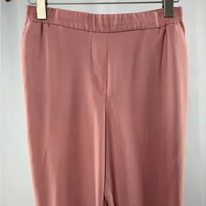 Anthropologie the Essential High Waist Pull-On‎ Trouser in Pink Crepe Size XS thumbnail 5