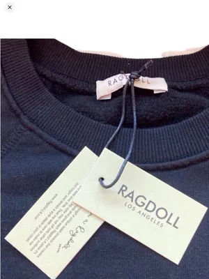 RAGDOLL LA NWT Black Crewneck Sweatshirt | 100% Cotton | Size L thumbnail 8