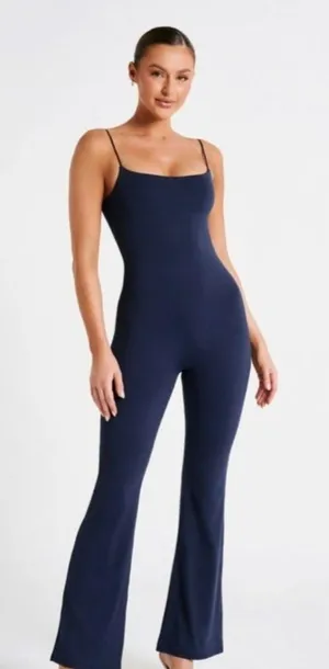 Meshki Adelaide Navy Blue Nylon Jumpsuit Size: XS NEW thumbnail 1