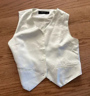 Lioness white satin vest top thumbnail 1