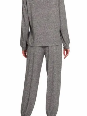 Zenana Soft Melange Hacci Jogger thumbnail 3