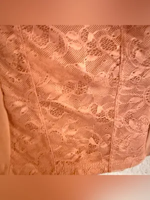 Free People Intimately Womens Top Live It Up Cami Peach Lace Ruffle Size Large thumbnail 9