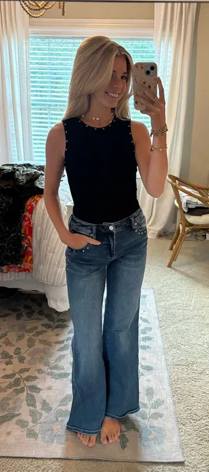 Black studded bodysuit thumbnail 1