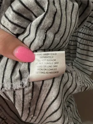 Pink Rose Striped Ruffle Mini Dress in Gray and Black Size M thumbnail 7