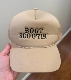 Altar'd State Beige 'Boot Scootin'' Embroidered Trucker Hat thumbnail 1