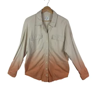 Offline by Aerie Lumber Jane Shacket Small Ombre Tye Die Button‎ Up Comfy Lounge thumbnail 1