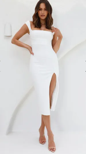 Hello Molly White Mid Dress thumbnail 2
