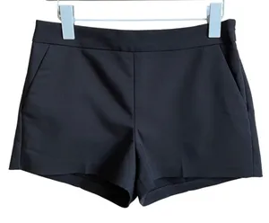 Express Mid Rise Shortie Dress Shorts 2 Small Black thumbnail 1