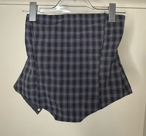 White Fox Boutique Plaid Women's Skirt in Black and Gray thumbnail 1