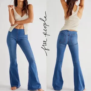 Free People We The Free Penny Pull-On Flare Jeans Size 27 thumbnail 2
