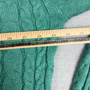American Eagle Cardigan Sweater Womens Small Green V Neck Cable Knit Button thumbnail 6