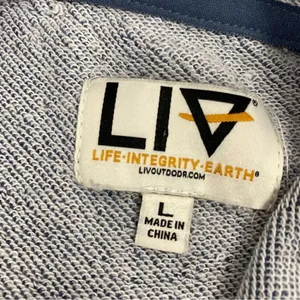 LIV Outdoor Kendall Crossover Back Pullover Hoodie‎ Sweatshirt Blue Large thumbnail 11