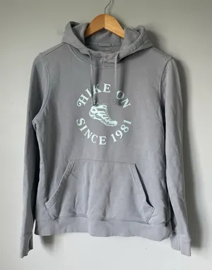 Merrell 'Hike On Since 1981' Hoodie Sweatshirt Gorpcore Blue Women's Size Medium thumbnail 1