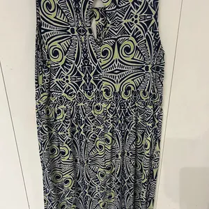 Ruby Rd. Navy and Lime Geometric Maxi Dress Blue Size 2X thumbnail 5