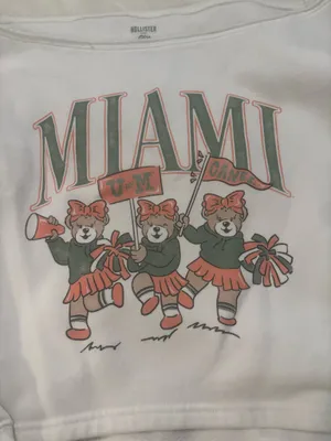 Hollister University of Miami Off the Shoulder Sweatshirt thumbnail 2