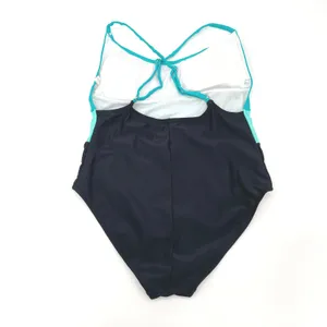 SO One Piece Swimsuit Womens Medium Colorblock‎ Stretch Sporty Minimal Beach thumbnail 5