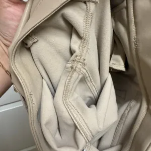Abercrombie Curve Love Vegan Leather 90s Straight Pants Tan 27 Long High Rise 4‎ thumbnail 8