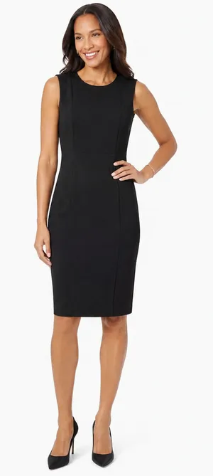 Liverpool Los Angeles Womens Sheath Cocktail Dress Size 10 Black Career Office thumbnail 1