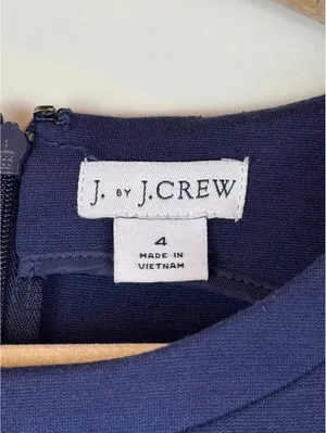 J. by J.Crew Ponte Work Dress Navy Blue Sleeveless Sheath Career Size 4 thumbnail 5
