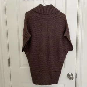 EUC | United States Sweaters women’s brown thick knit acrylic collar‎ sweater thumbnail 6