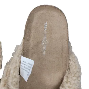 Treasure and Bond Sherpa Slide Sandals Cream Women Size 6‎ Comfort Cozy Warm thumbnail 10