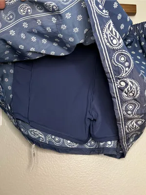 Aerie New XL paisley print xl skort skirt summer blue casual thumbnail 3