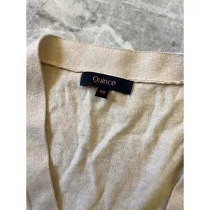Quince Organic Cotton Cashmere Blend Cardigan Sweater Beige XS LB30100-STIEC thumbnail 2