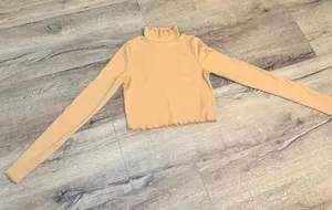 Aerie Ribbed Turtleneck‎ Tan Size Small thumbnail 1