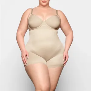 Skims Barely There Shaperwear High Waist Shortie‎ In Sand size M thumbnail 6