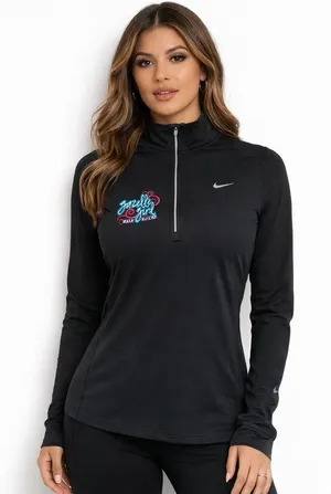 Nike Women's Black Long Sleeve Tee Half Marathon Gazelle Girl Small Grand Rapids thumbnail 1