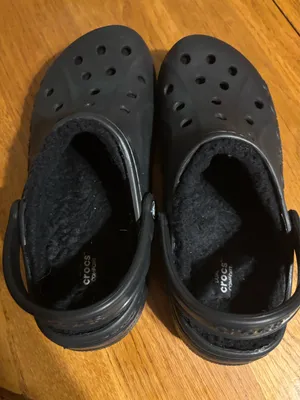 Dual comfort crocs black with fur lining Unisex M8 W10 thumbnail 5