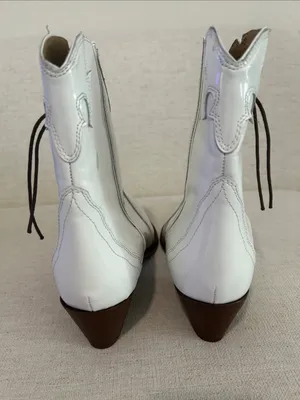 FREE PEOPLE New Frontier Western Boot, White, a size EU40/9.5-10, NWT FLAW thumbnail 11